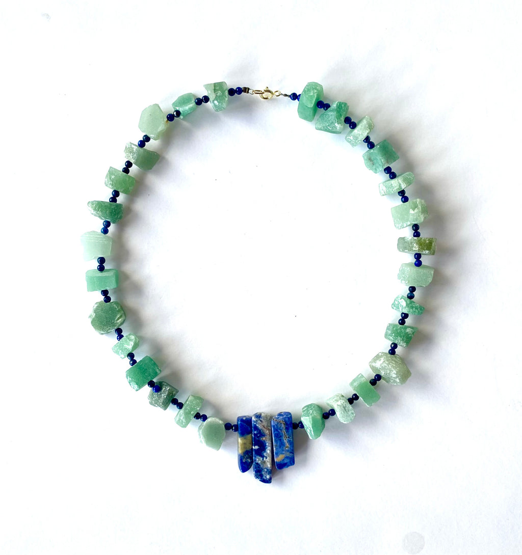 COLLAR ESMERALDA AZUL