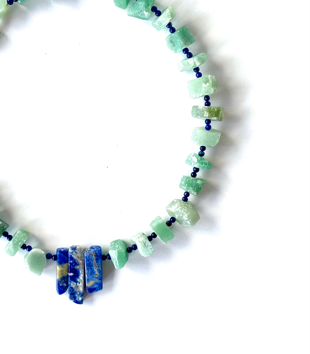 COLLAR ESMERALDA AZUL